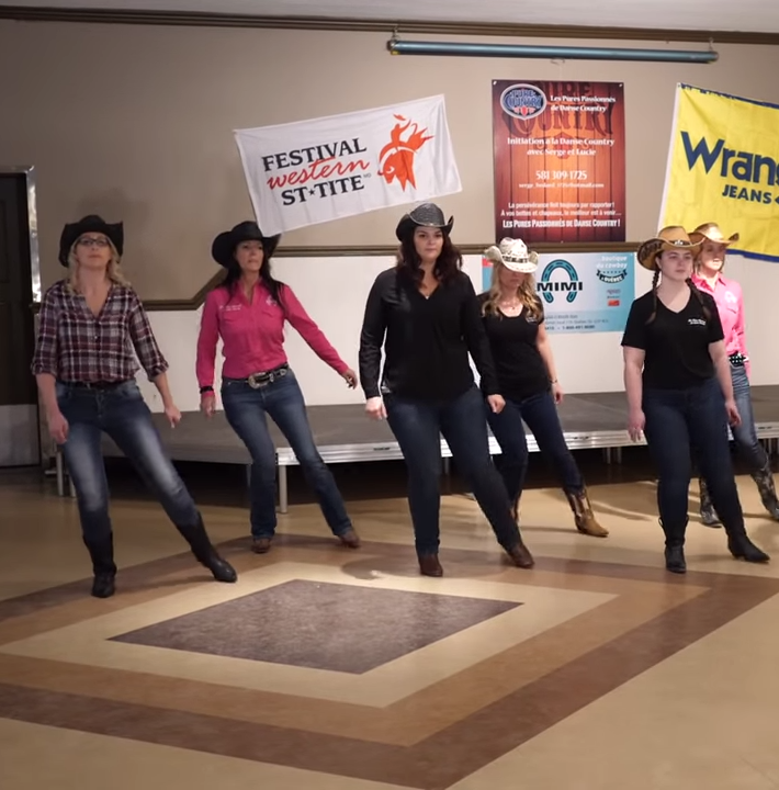 10 Cowgirls Light Up Room With Fun “Cotton Eye Joe” Dance