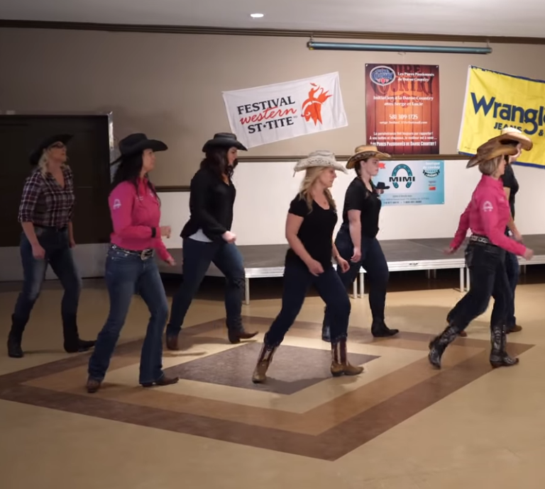 10 Cowgirls Light Up Room With Fun “Cotton Eye Joe” Dance