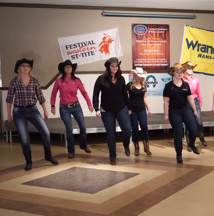 10 Cowgirls Light Up Room With Fun “Cotton Eye Joe” Dance