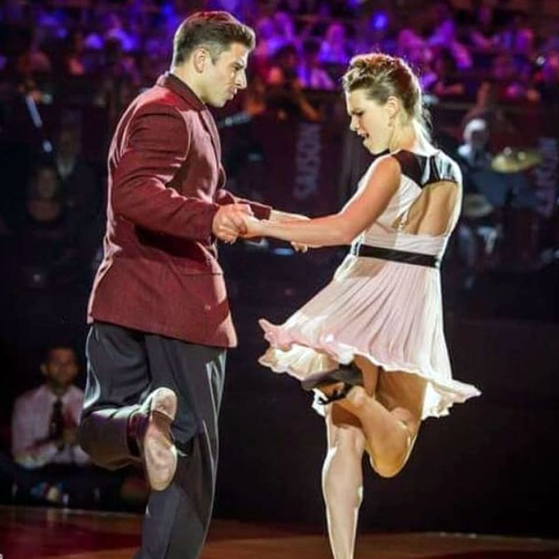 Contemporary dance troupe does awesome twist routine in nostalgic style