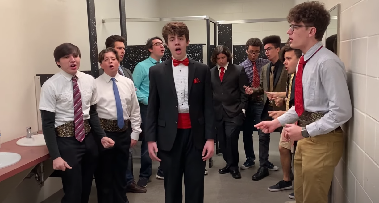 Boys’ choir gathers in bathroom to sing perfect acappella to Billy Joel