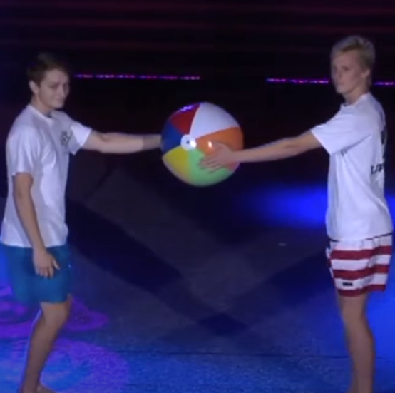Eight Teens Perform Funny “Beach Ball Ballet” For Talent Show